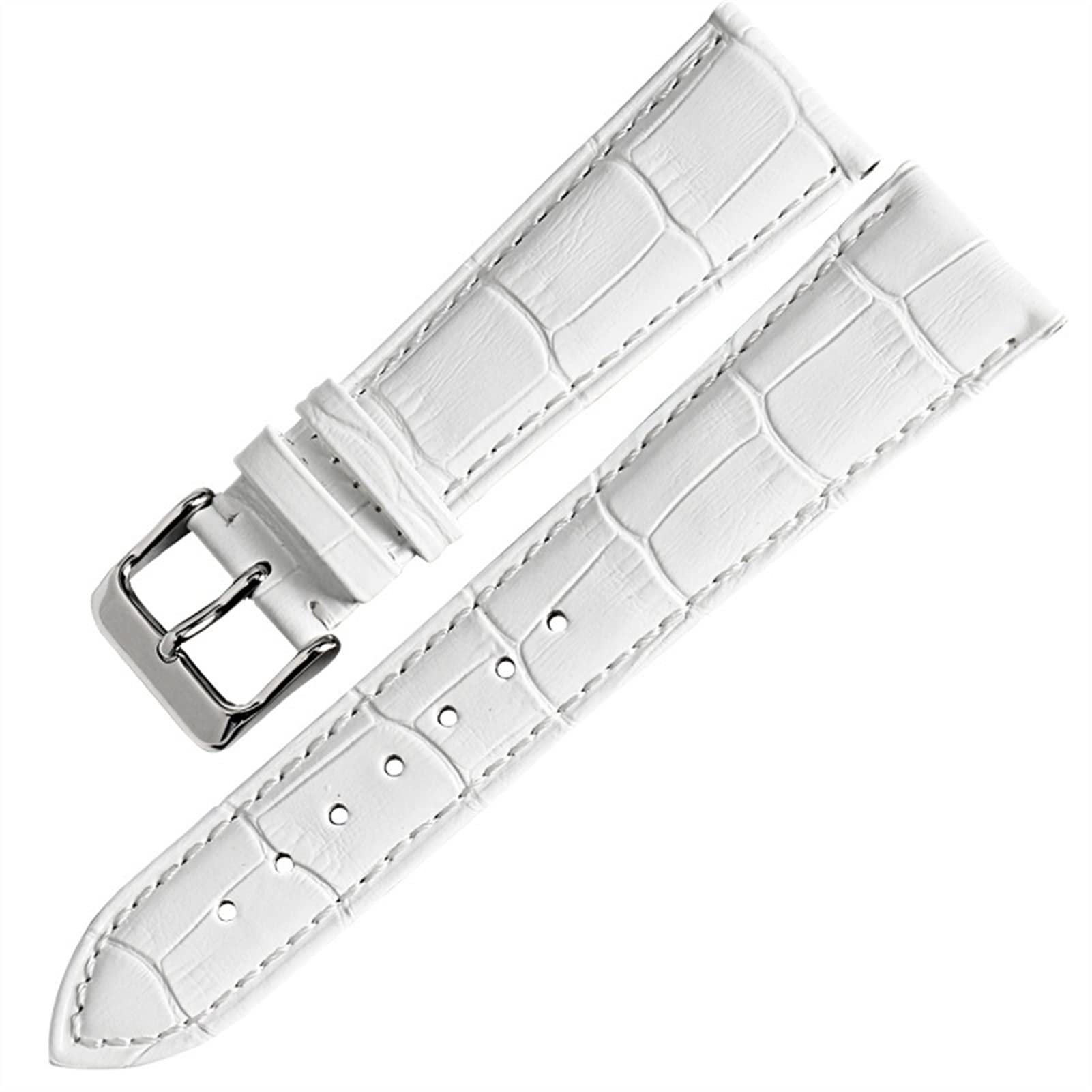 Genuine Leather Watch Bands for Men & Women - Alligator Pattern Watch Straps Replacement Bracelet | Perfect for Business, Casual & Dress Watches