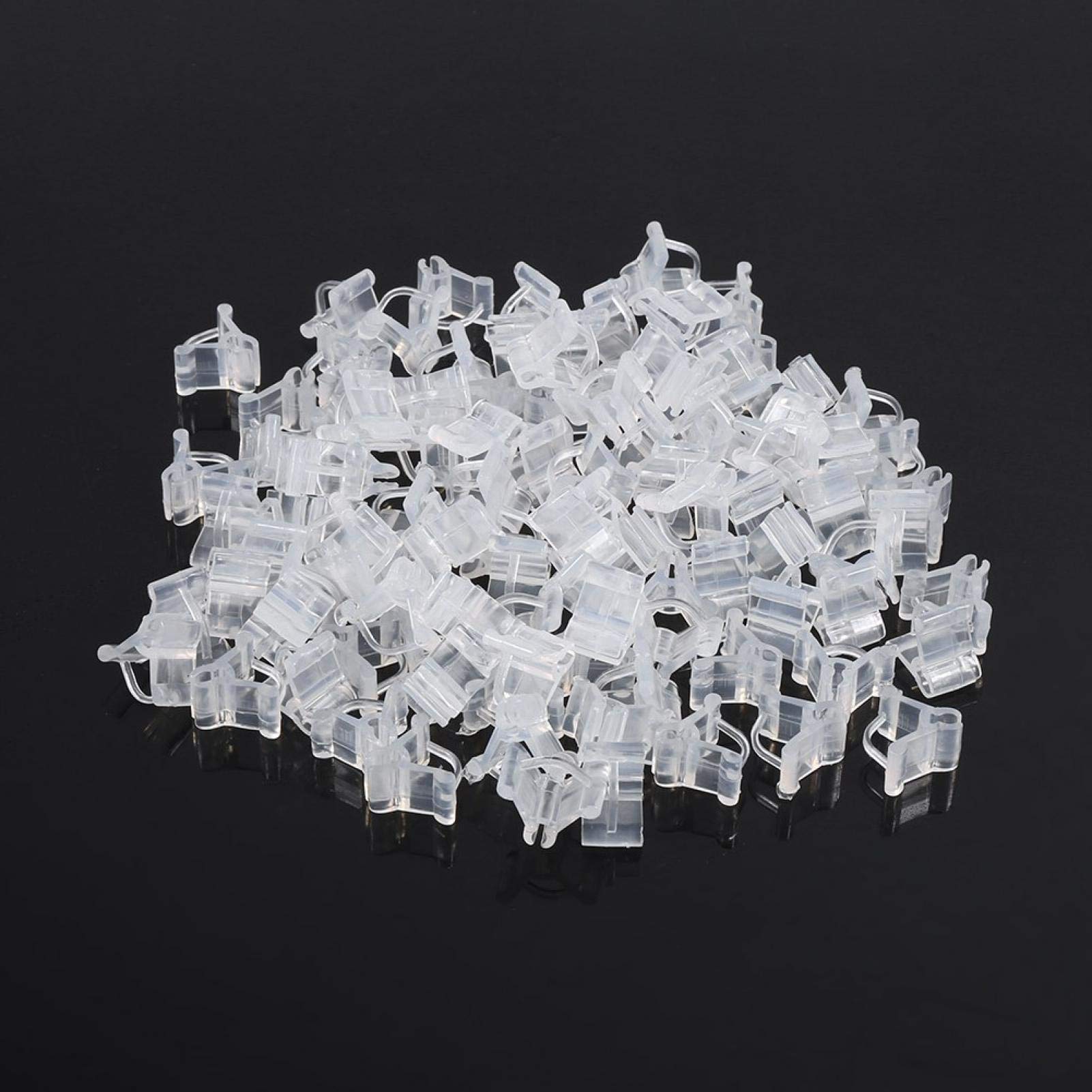 BORDSTRACT 100pcs Grafting Clips for Tomato & Eggplant Seedlings - Plastic Plant Clamps for Stronger Grafts - Ideal for Home Gardening, Greenhouses & Hydroponic Systems