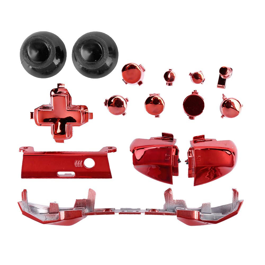 Xbox One Slim Controller Replacement Parts - Red ABXY Buttons for Gaming