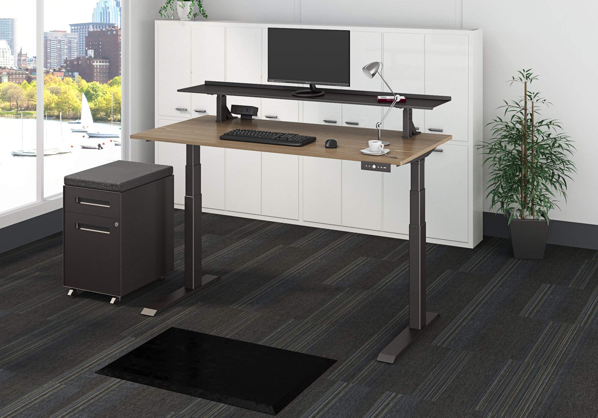 Adjustable Clamp-On Standing Desk Shelf - 60