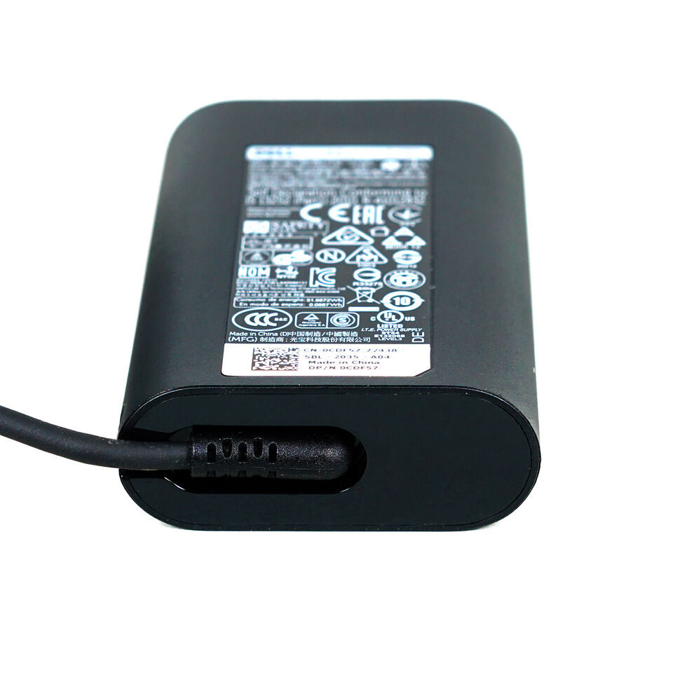 Original Dell 45W 19.5V 2.31A AC Power Adapter Charger with 4.5x3.0mm Tip for Inspiron, Latitude, Vostro Laptops - Perfect for Home, Office & Travel Use