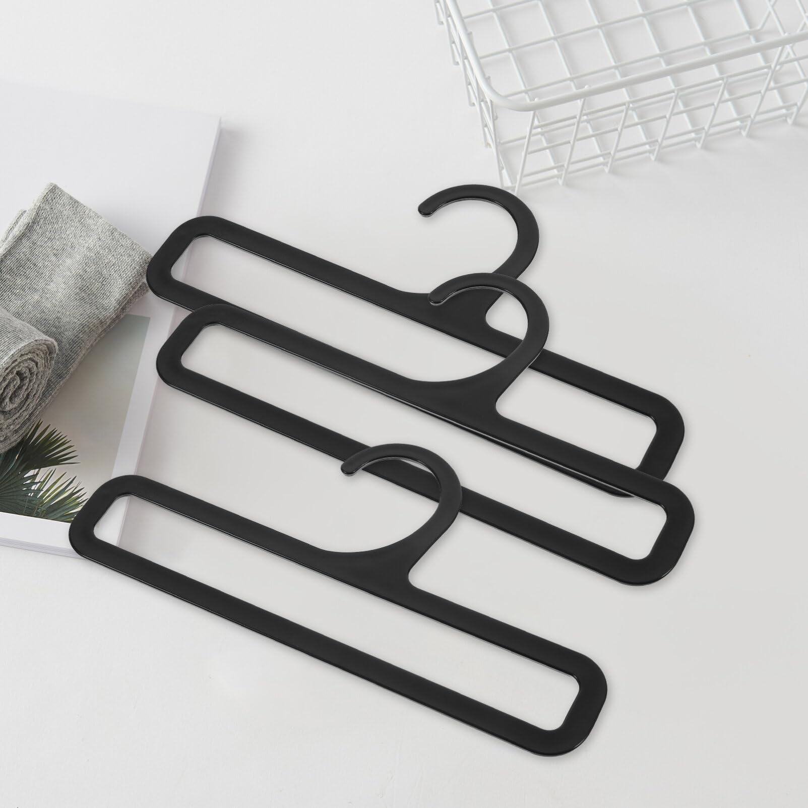 10-Pack Plastic Scarf Hangers - Space Saving Closet Organizer for Scarves, Ties, Belts, Towels & Leggings | Perfect for Bedroom, Closet & Laundry Room Organization