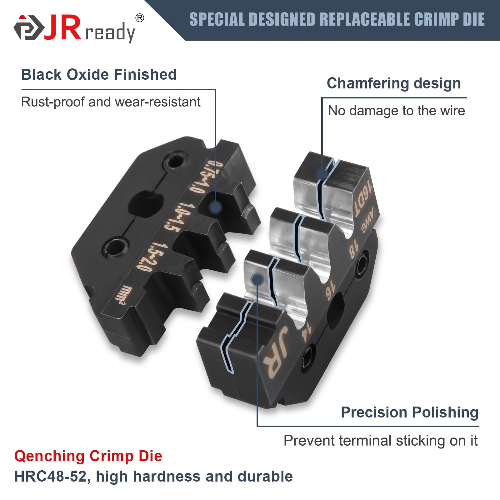 JRready ACT-LY-16DT Deutsch Crimp Tool - Professional Open Barrel Terminal Crimper for DT Connectors (16 Size, 18-14AWG) | Ideal for Automotive Wiring, Electrical Repairs & DIY Projects