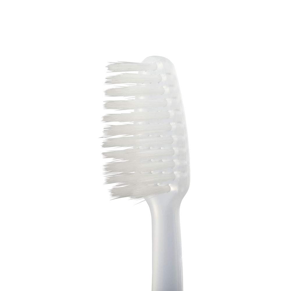 Welbrush Soft Flossing Sensitive Toothbrushes for Adults - Gentle Bristles for Sensitive Gums & Teeth - 4 Pack (Blue) - Perfect for Travel, Home & Office Use