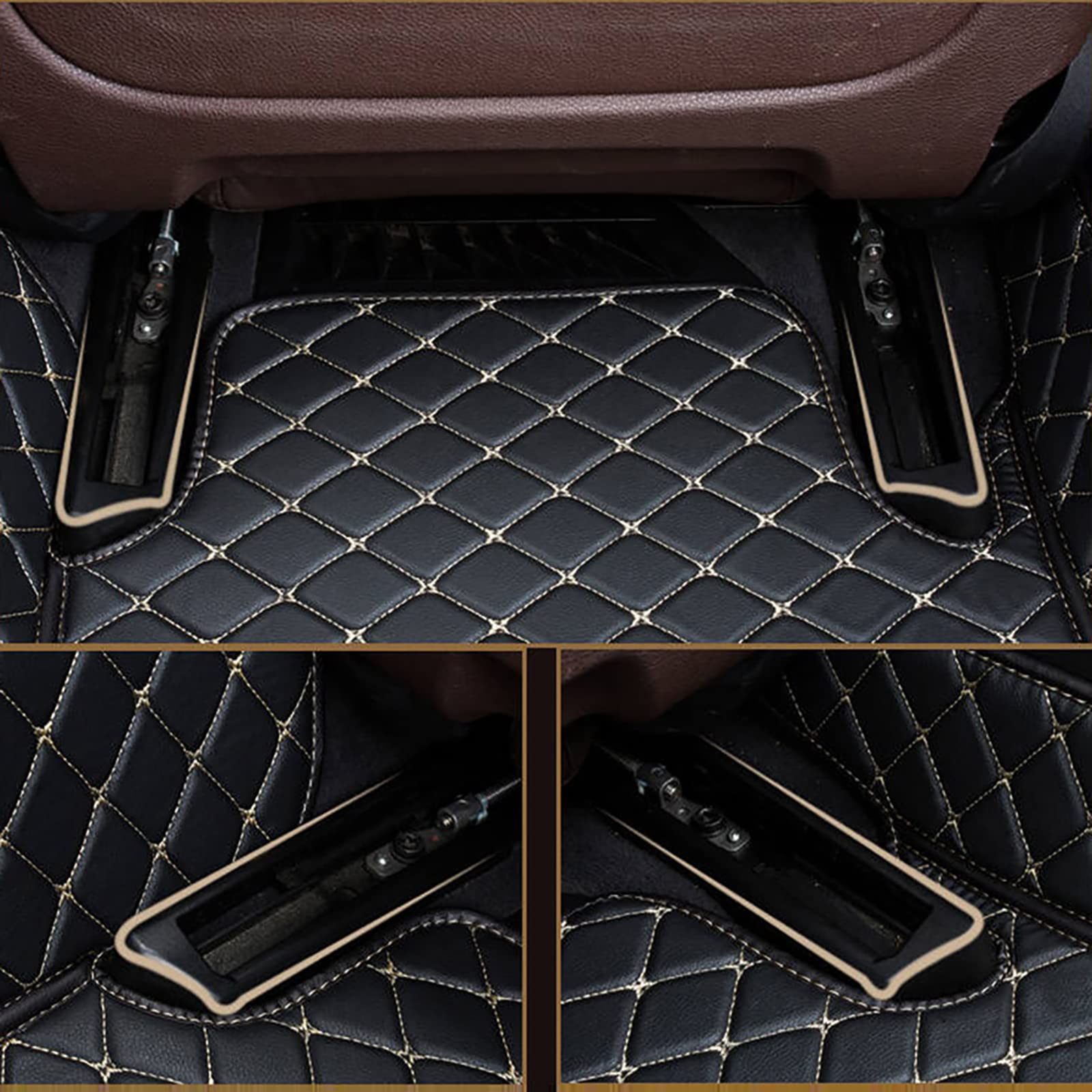 Custom Fit Car Floor Mats for Hyundai Sonata 2020-2023 - Premium Leather All-Weather Non-Slip Waterproof Full Coverage Carpet Mats (Right-Hand Drive, K-Grey) | Perfect for Daily Commuting, Road Trips & All-Season Protection