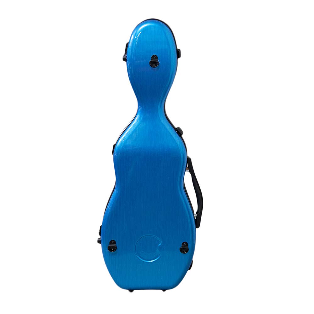 Premium Fiberglass Violin Case - Full Size, Durable & Lightweight Cello-Shaped Design with Hygrometer & Backpack Straps (Blue) - Perfect for Travel, School & Professional Musicians