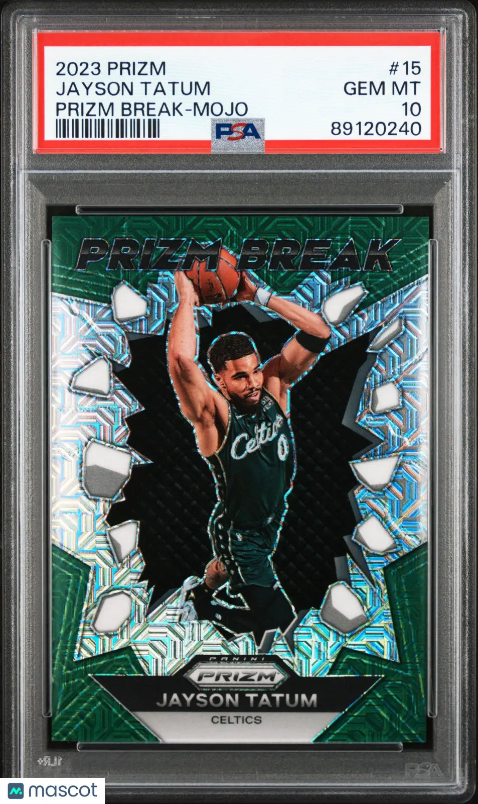 2023 Panini Prizm Jayson Tatum Prizm Break Mojo PSA 10 Gem Mint 25/25 - Rare Basketball Trading Card for Collectors & Investors - Perfect for Display, Gifts, and Sports Memorabilia Collections