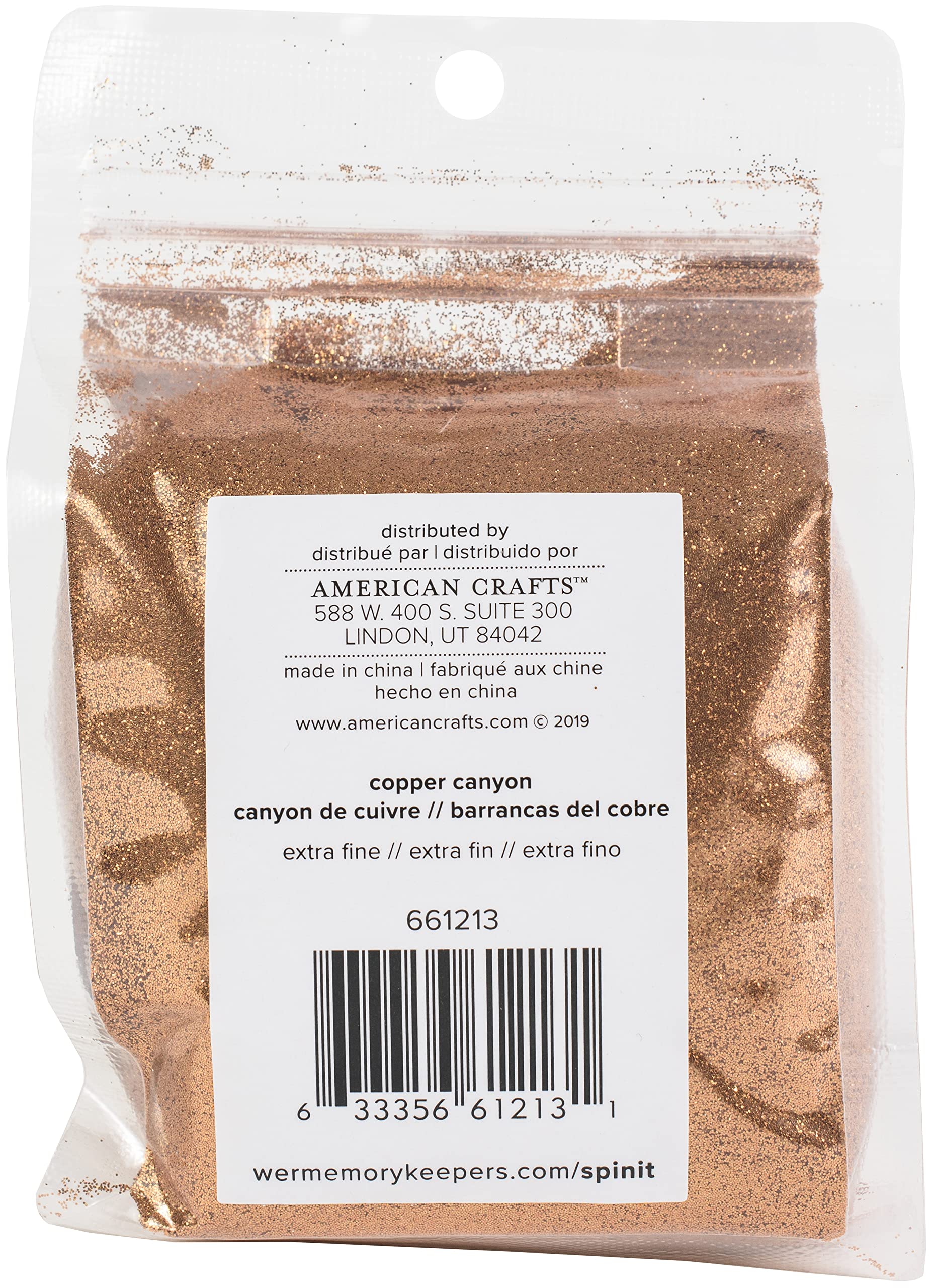 We R Memory Keepers Spin IT Glitter CAN - Copper Canyon | DIY Scrapbooking & Card Making Supplies | Perfect for Craft Projects, Gift Wrapping & Home Decor