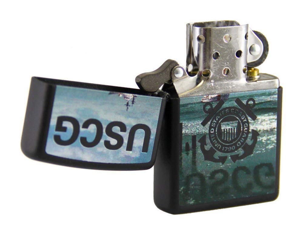 Zippo Windproof Pocket Lighter - US Coast Guard Design | Durable Metal Lighter for Outdoor Adventures, Camping & Everyday Carry