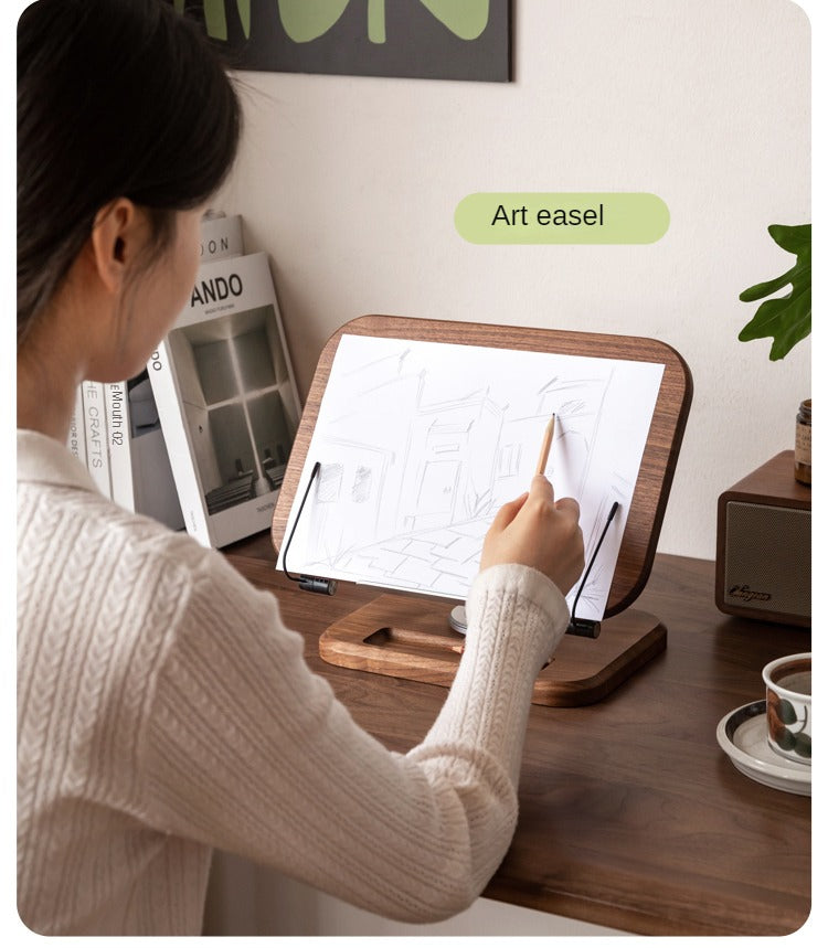 Premium Solid Wood Laptop Stand - Adjustable Height Oak/Ash/Walnut Computer Riser for Ergonomic Office & Home Workspace (Desk Organization, Standing Desk Converter)