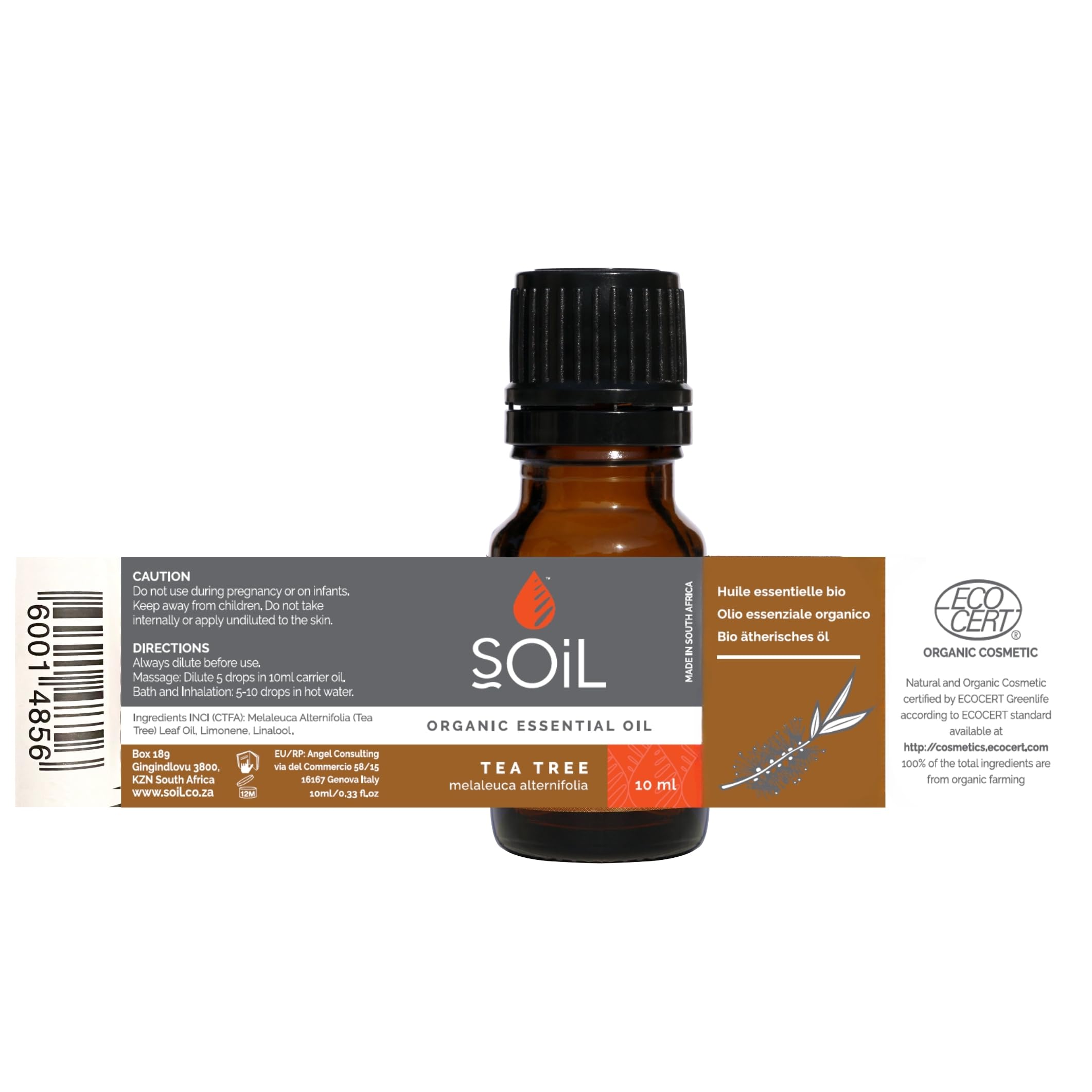 Organic Tea Tree Essential Oil (Melaleuca Alternifolia) - 100% Pure, Natural, Vegan & Non-GMO - USDA Certified Organic - 4oz (120ml) - 12-Pack of 10ml Bottles - Perfect for Aromatherapy, Skin Care & DIY Beauty Products