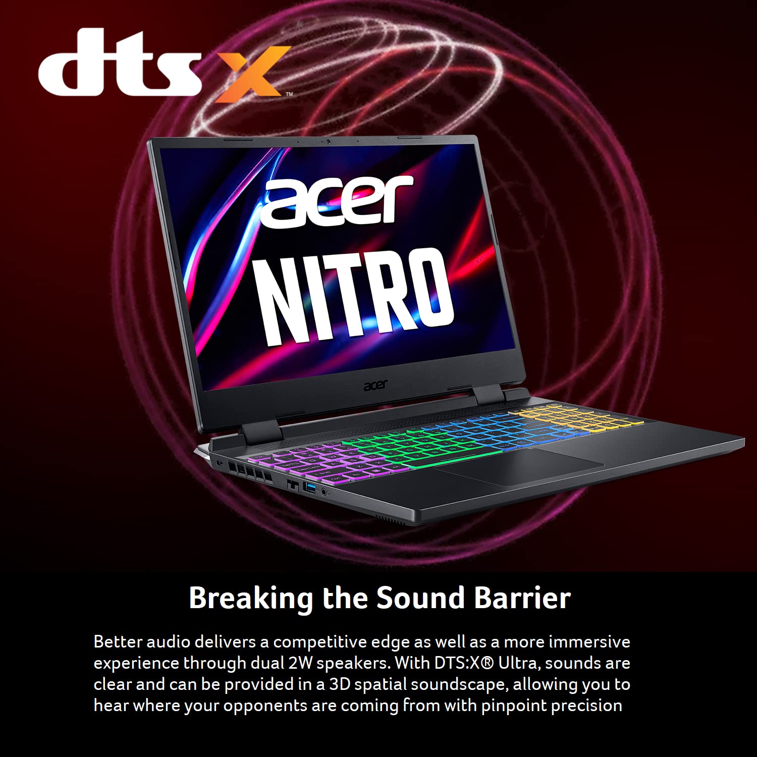 Acer Nitro 5 AN515-58-527S Gaming Laptop - Intel Core i5-12500H, NVIDIA RTX 3060, 15.6