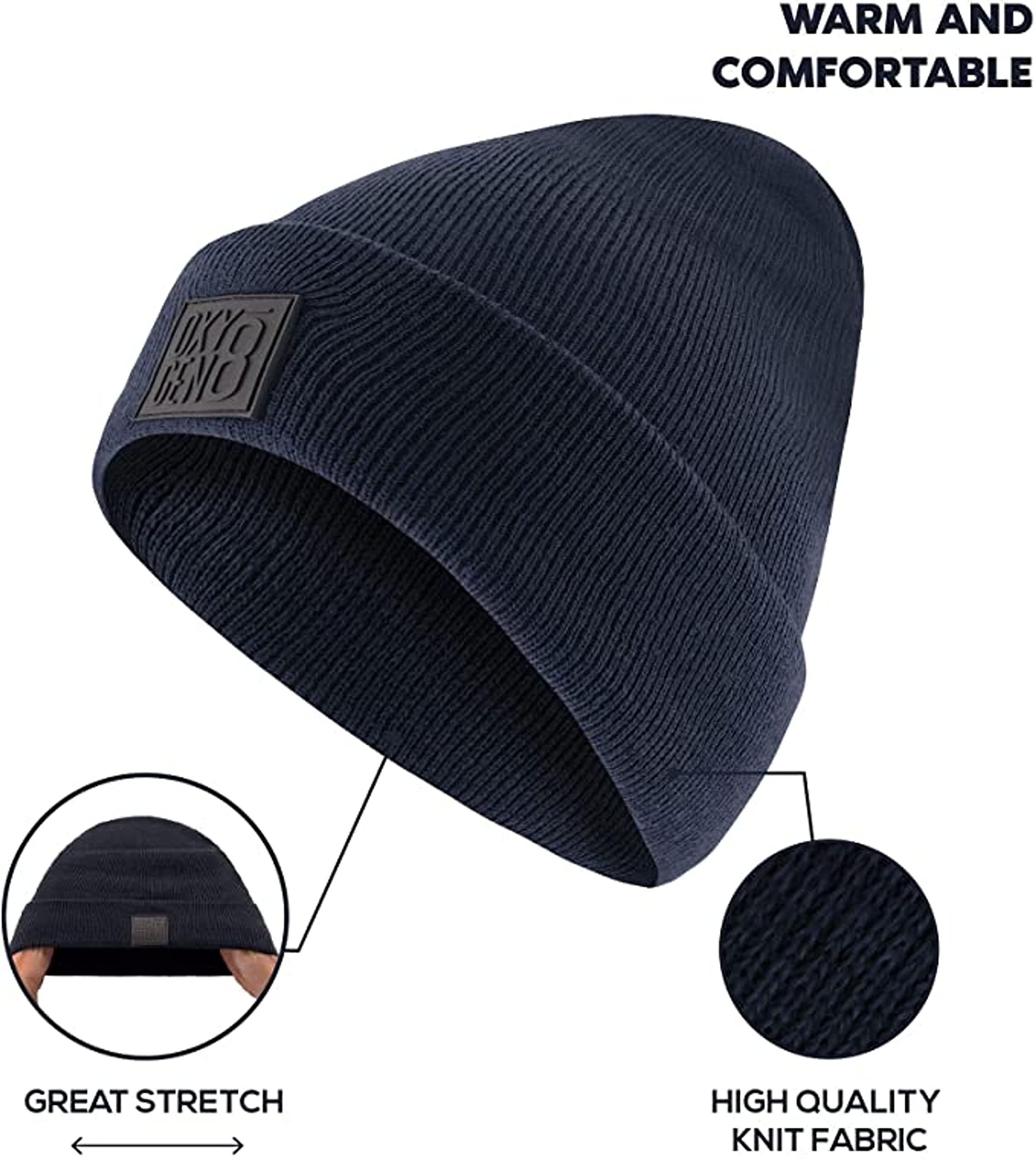 Soft & Stretchy Unisex Knit Beanie Hat - Warm Winter Skull Cap for Men & Women | Perfect for Cold Weather, Outdoor Activities & Casual Wear