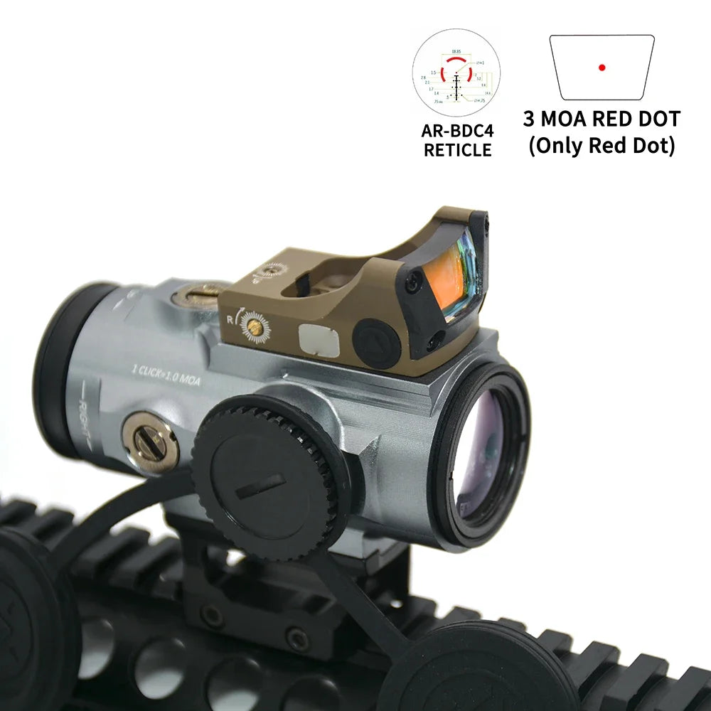 Tactical Airsoft Scope - Red Dot Sight HD GEN II 5X PRISM Scope for AR Rifles with BDC4 5.56 Reticle | Fully Multi-Coated FMC Lens | RGW G Optics M1 | Perfect for Airsoft Battles, Hunting & Tactical Training
