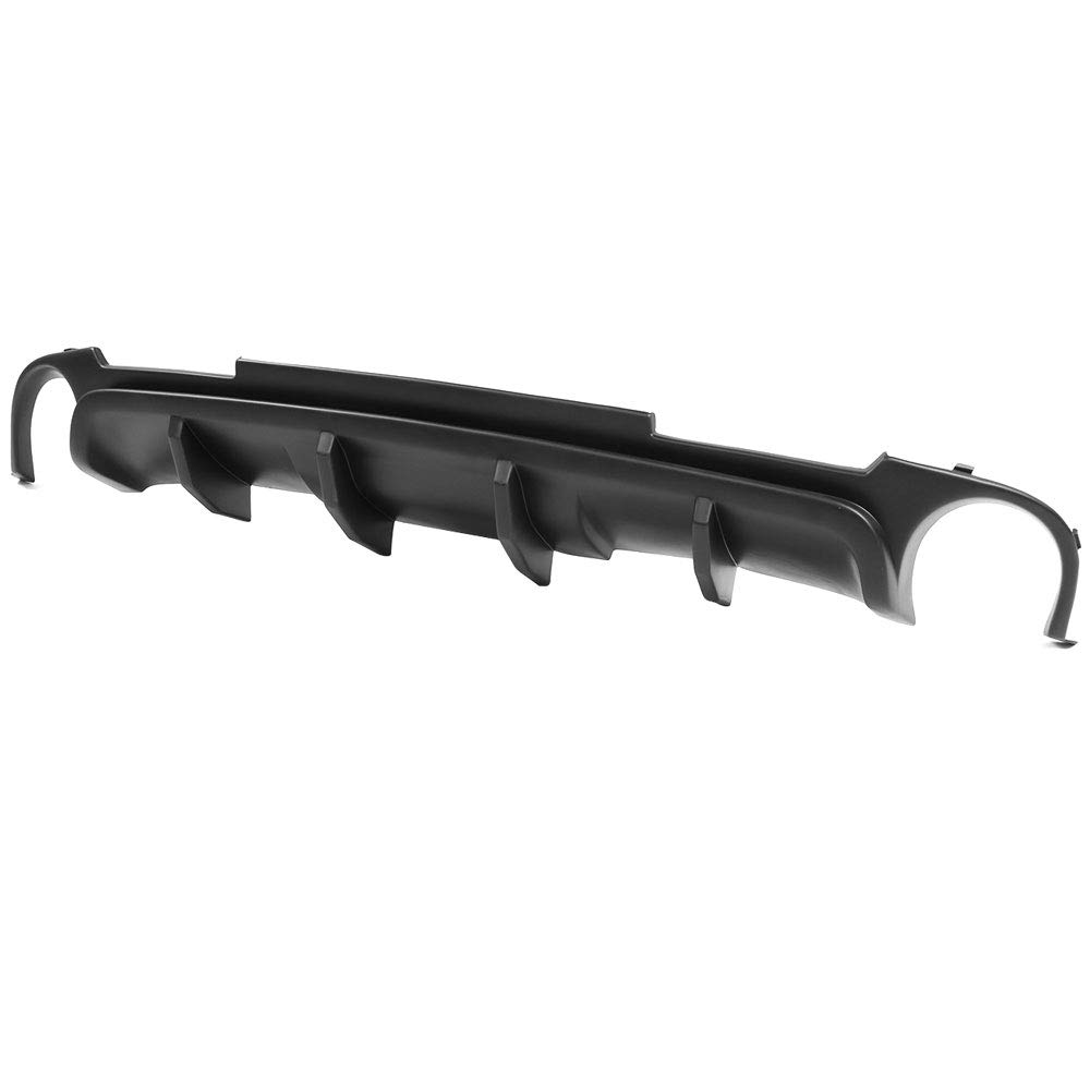 FREEMOTOR802 Rear Bumper Diffuser for 2013-2014 Ford Mustang V6 & GT | V2 Style Unpainted Black PP Spoiler | Upgrade Car Exterior for Enhanced Style & Aerodynamics