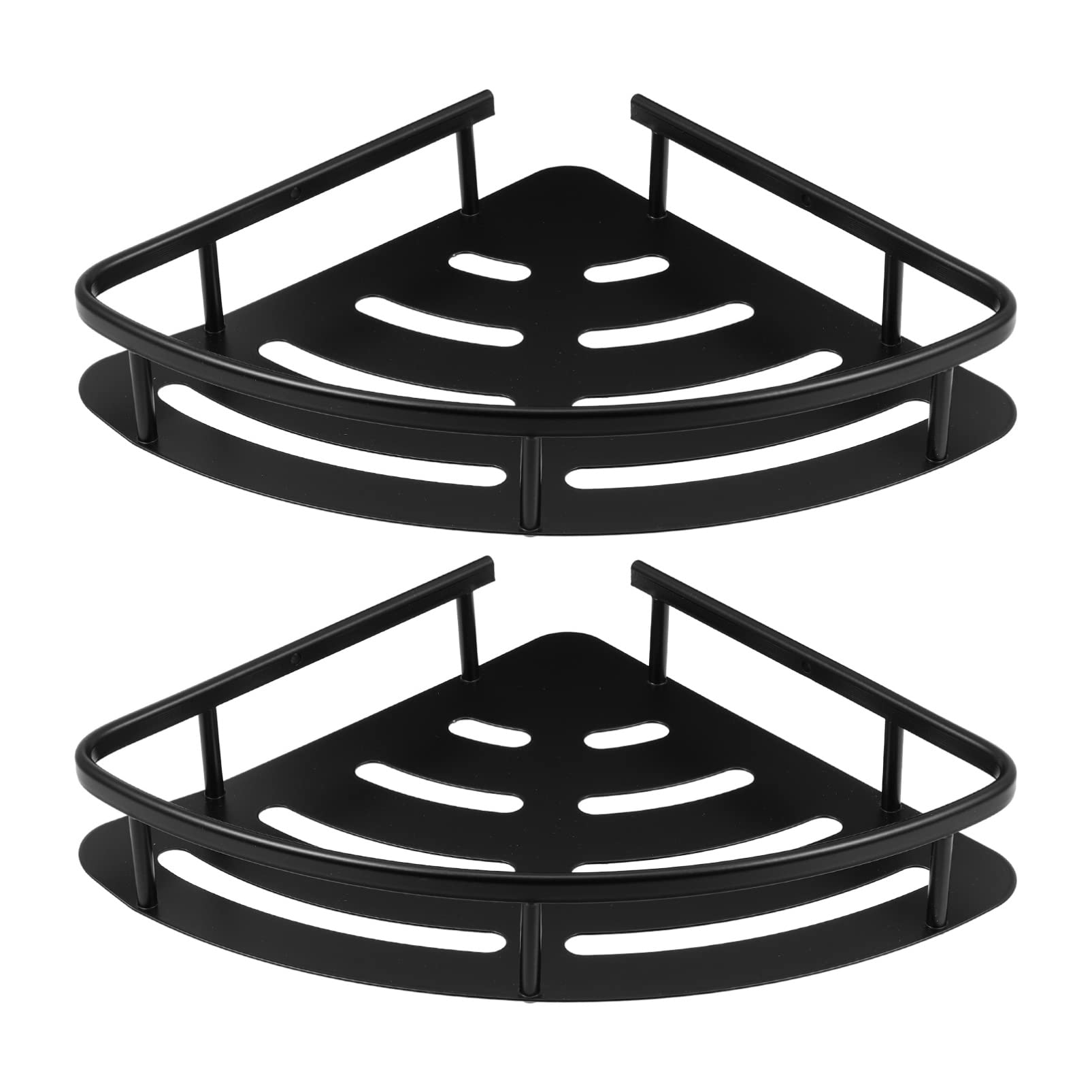 Cabilock 2-Pack Aluminum Alloy Corner Shelves - Wall Mounted Floating Shelves for Kitchen, Bathroom & Shower Organization - Rustproof Display Rack for Toilet, Lavatory & Restroom Storage (Perfect for Small Spaces & Home Decor)