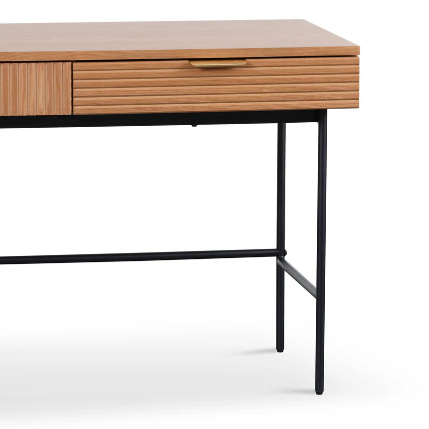Stylish Dark Oak Home Office Desk - Modern Ergonomic Writing Desk for Small Spaces - Perfect for Remote Work, Study & Productivity