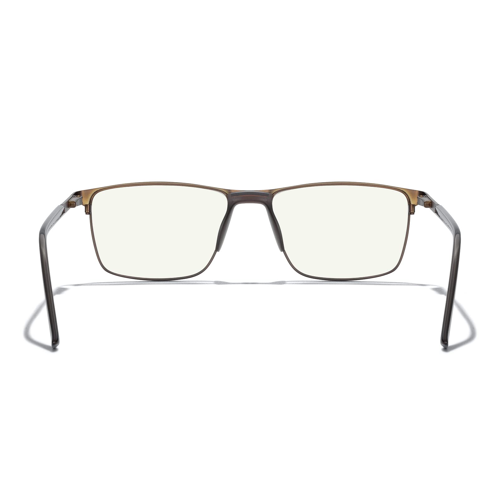 Blue Light Blocking Glasses for Men - Anti Eyestrain Reading Glasses with Metal Frame & Spring Hinge | Computer, Gaming & Office Use