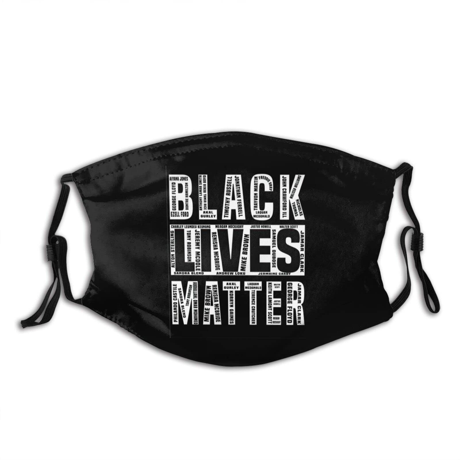 Fevilt BLM Fist Face Mask - Washable & Reusable Balaclava with Adjustable Fit & 2 Filters - Bandana Style for Outdoor Sports, Cycling, Running & Protests