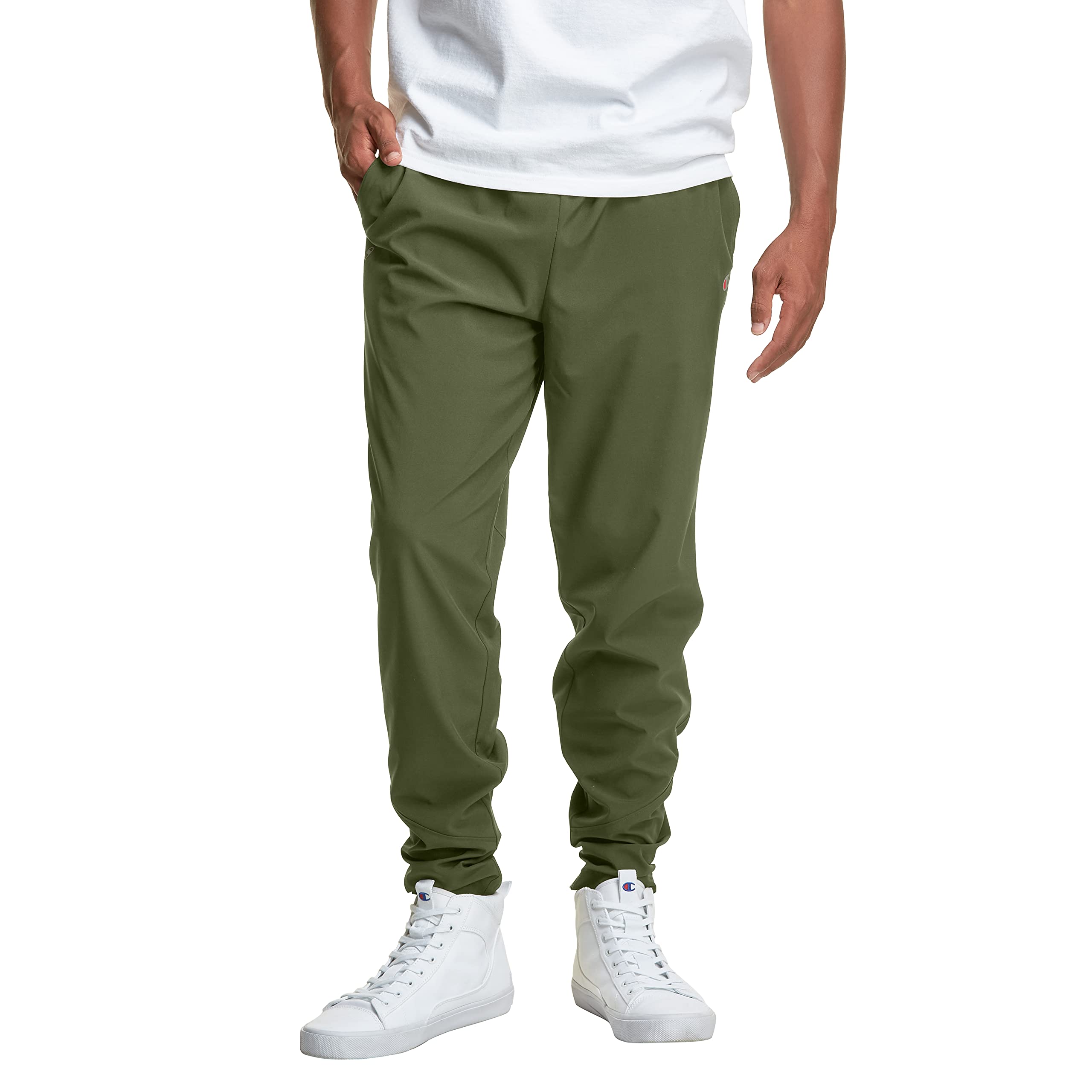 Champion MVP Men's Lightweight Woven Athletic Pants - Moisture Wicking, Breathable Workout Pants for Running, Gym & Casual Wear - Size 30.5