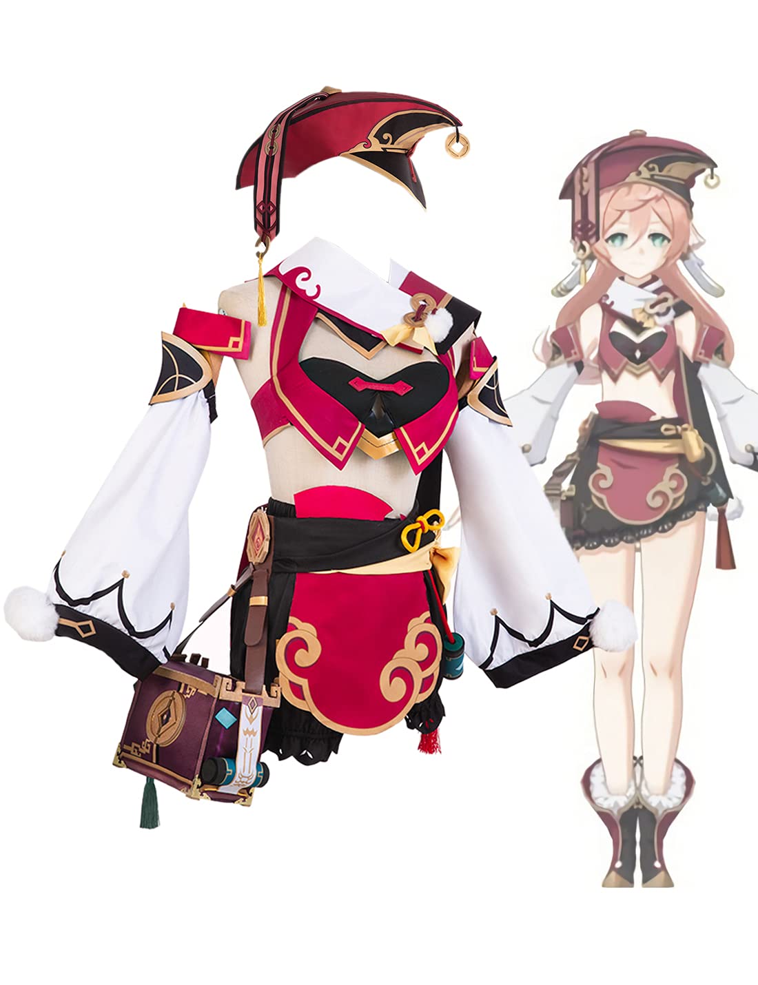Genshin Impact Yanfei Cosplay Costume - Anime Character Dress for Women & Girls | Halloween Party, Comic Con & Cosplay Events