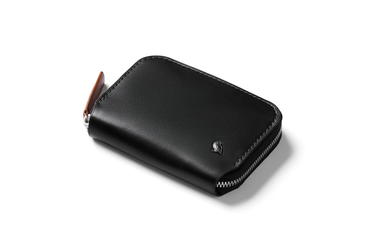 Bellroy Folio Mini Slim RFID Blocking Wallet with Coin Pouch - Premium Leather Minimalist Card Holder for Men & Women - Perfect for Travel, Business & Everyday Carry (Black)