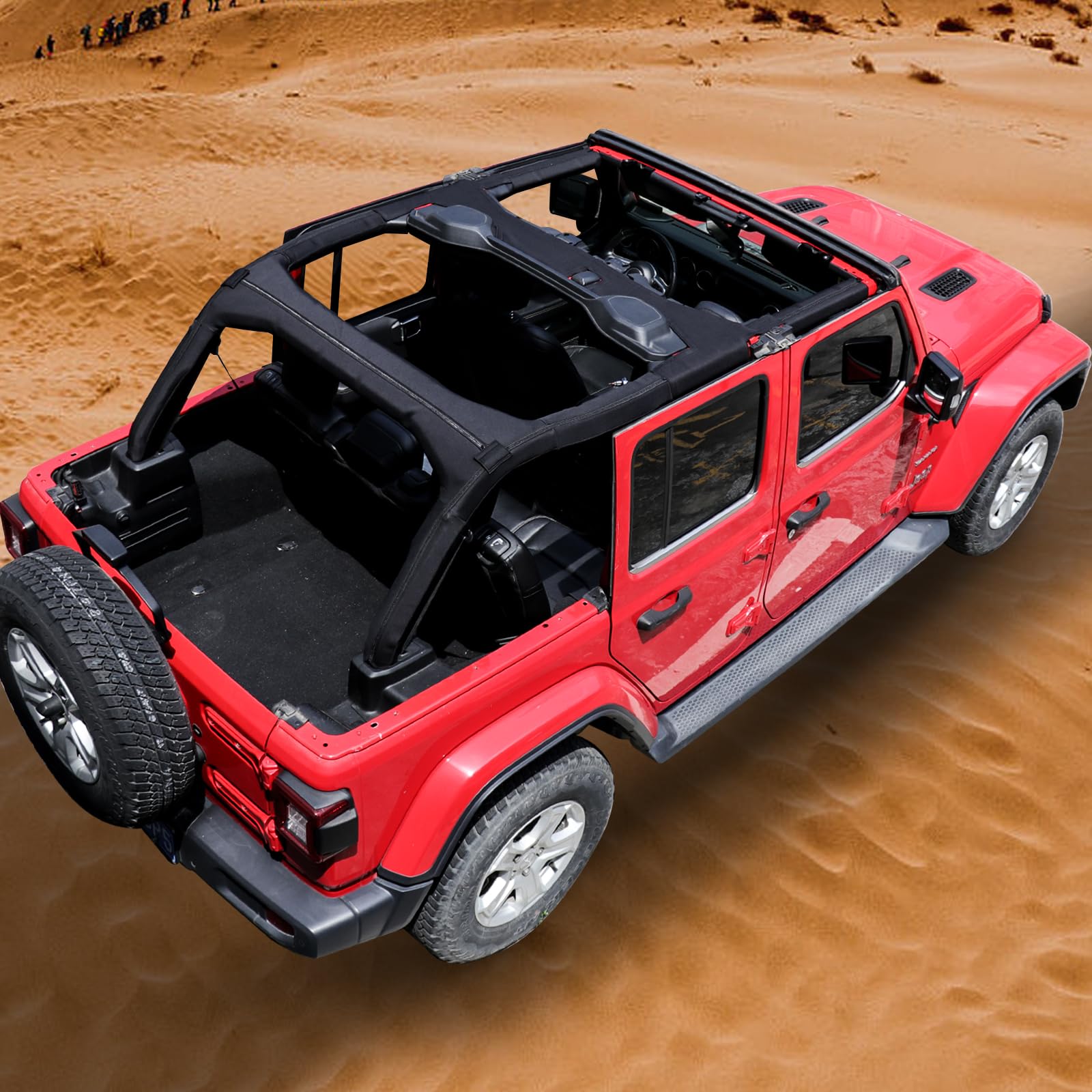 Jeep Wrangler JL Roll Bar Covers 4PCS (2018-2023 4 Door) - Scratch Protection for Roll Cage & Interior, Durable Accessories for Off-Road & Daily Driving