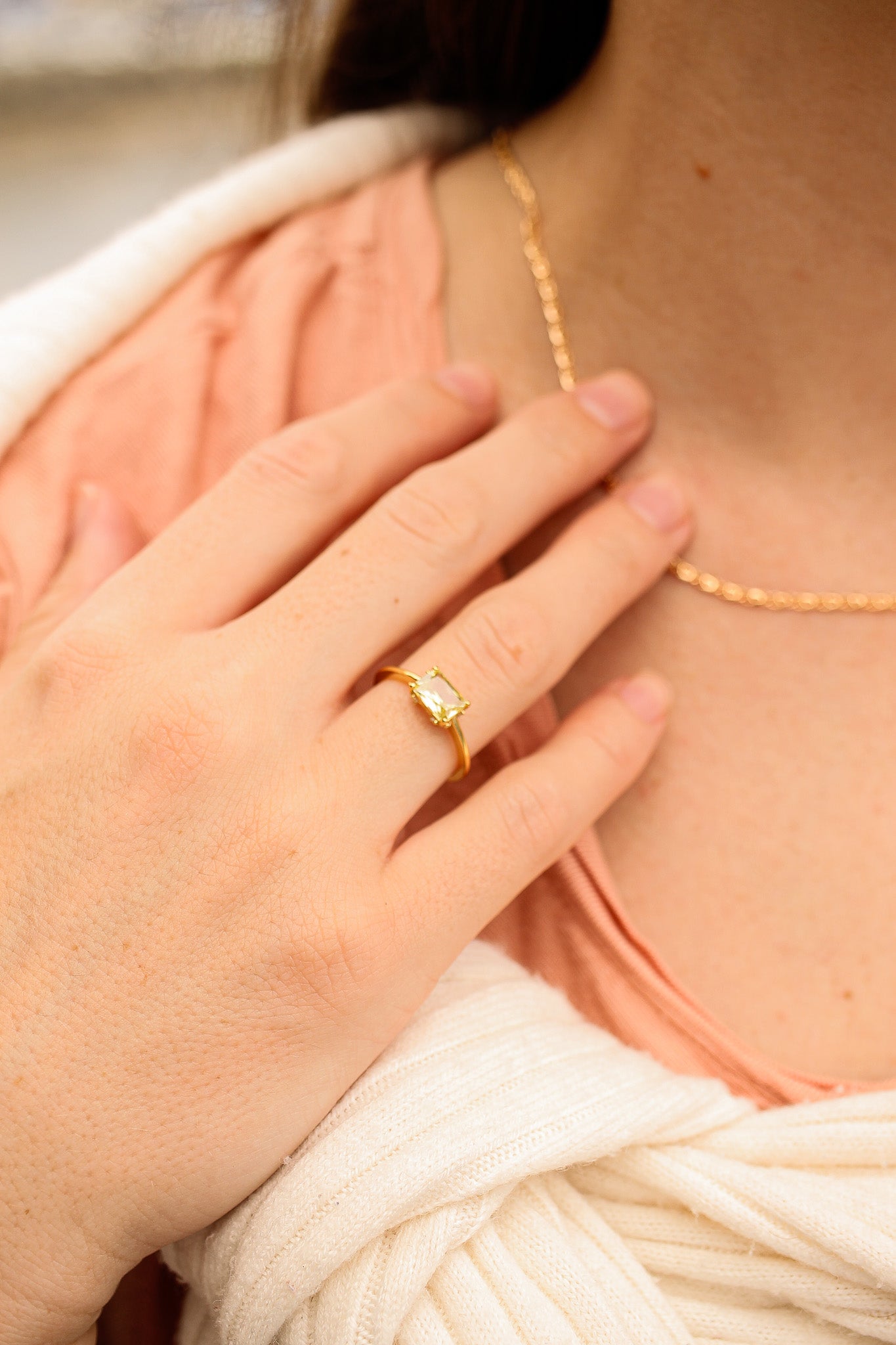 Citrine Cindy Ring - Elegant Gemstone Jewelry for Women | Perfect for Weddings, Parties & Everyday Wear