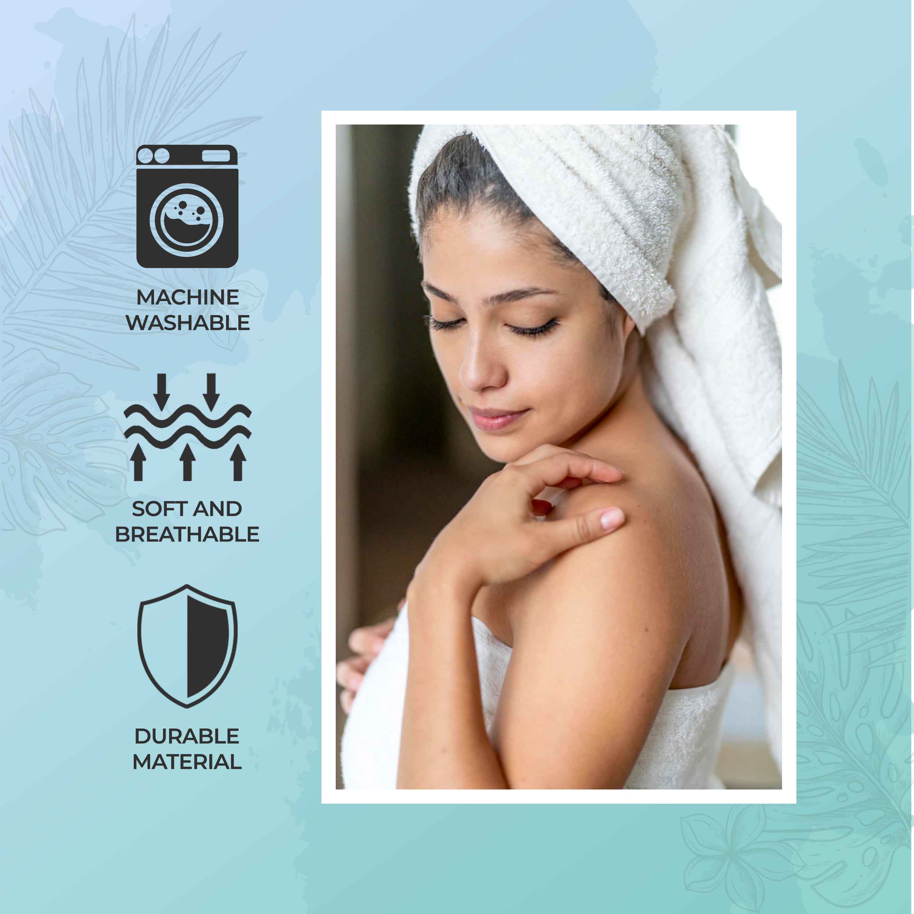 Franklin 100% Cotton Eco-Friendly Bath Towel Set - 12 Piece Soft Absorbent Towels for Bathroom, Spa & Gym Use