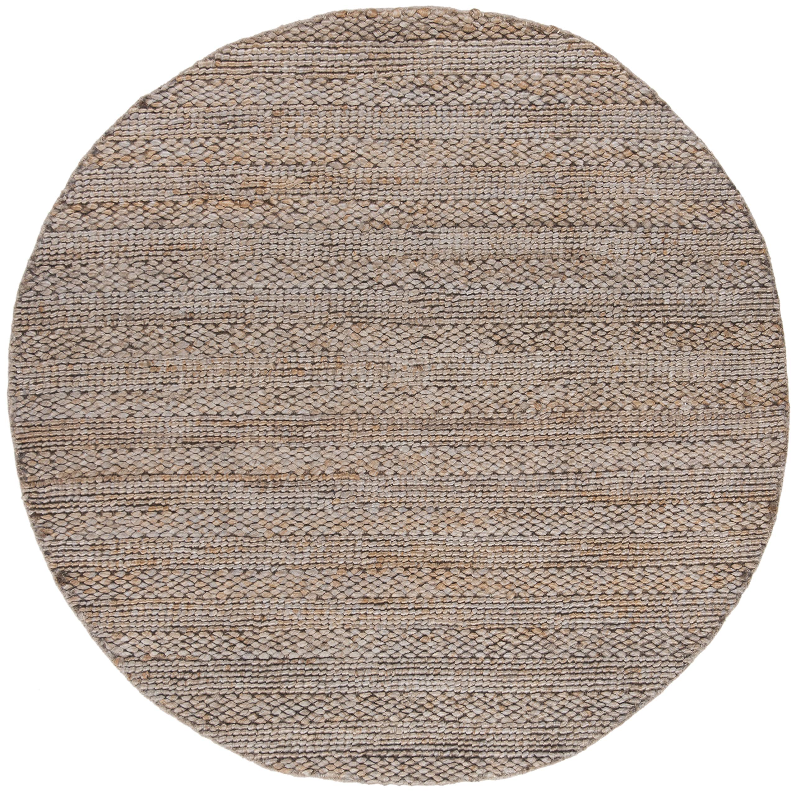 SAFAVIEH Handmade Braided Jute Area Rug - 6' Round Natural Fiber Rug, Beige Woven Floor Mat for Living Room & Bedroom | Durable & Eco-Friendly for High Traffic Areas | Perfect for Boho, Farmhouse & Coastal Decor Styles