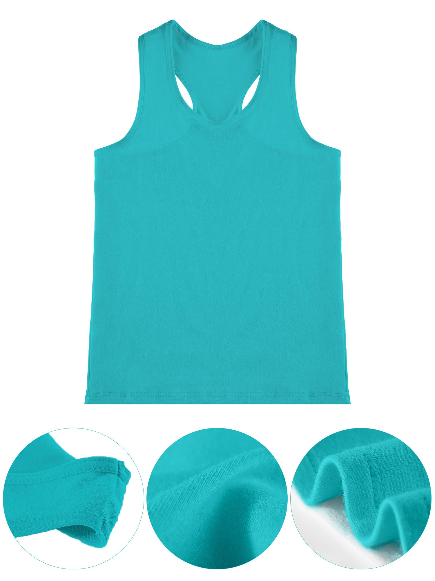 Boao 3-Piece Girls Dance Tank Top Set - Racerback Crop Tops for Ballet, Gymnastics & Dancewear | Sleeveless Performance Outfit for Kids Dance Classes & Recitals