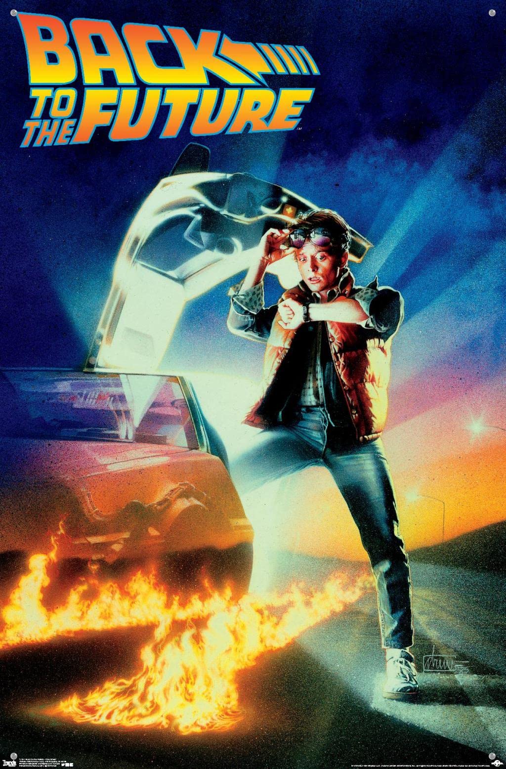 Back to the Future Movie Poster - Premium One Sheet Wall Art with Push Pins - Perfect for Home Theater Decor, Man Cave & Movie Lover Gifts