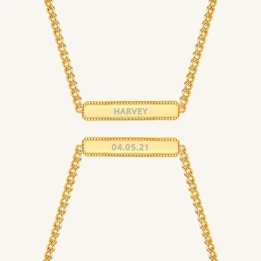 Personalized Etch Name Necklace - Custom Engraved Jewelry for Women - Perfect Gift for Birthday, Anniversary & Valentine's Day - Elegant Everyday Wear & Special Occasions