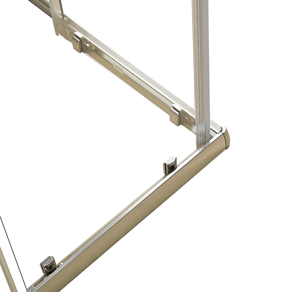 1200 x 900mm Sliding Door Nano Safety Glass Shower Screen by Della Francesca - Tempered Glass Bathroom Enclosure for Modern Homes & Hotels