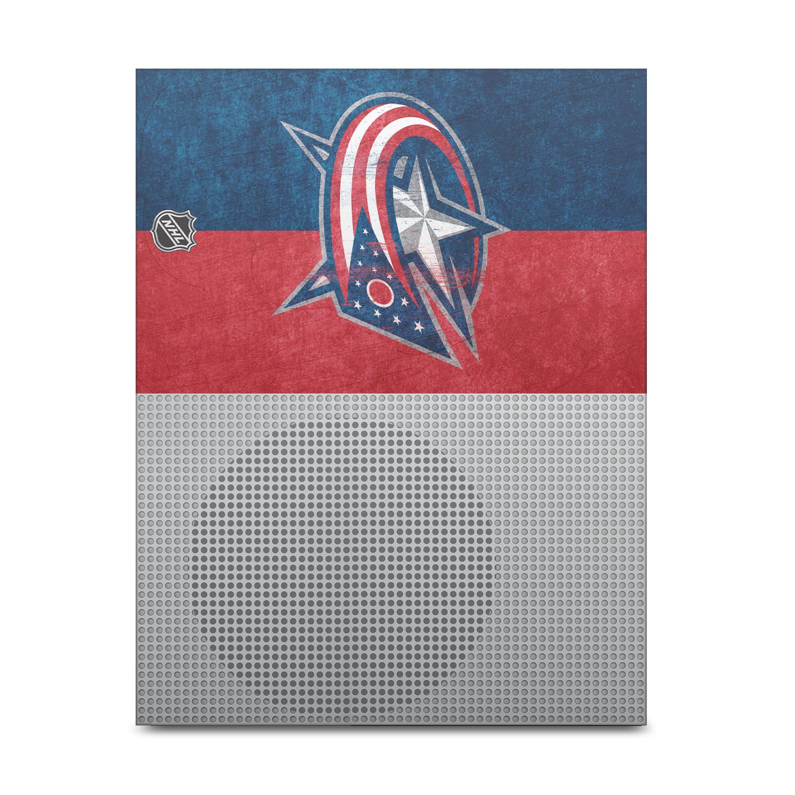 Official NHL Licensed Columbus Blue Jackets Distressed Half-Skin Vinyl Gaming Decal Sticker Cover Compatible with Xbox One S Console - Perfect for Gamers & Hockey Fans, Great Gift for Game Nights & Sports Enthusiasts