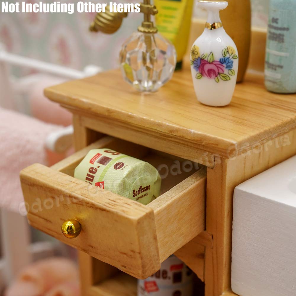 1/12 Scale Miniature Kitchen Sink Dollhouse Accessories - Realistic Mini Sink for Dollhouse Kitchen, Bathroom & DIY Model Scenes