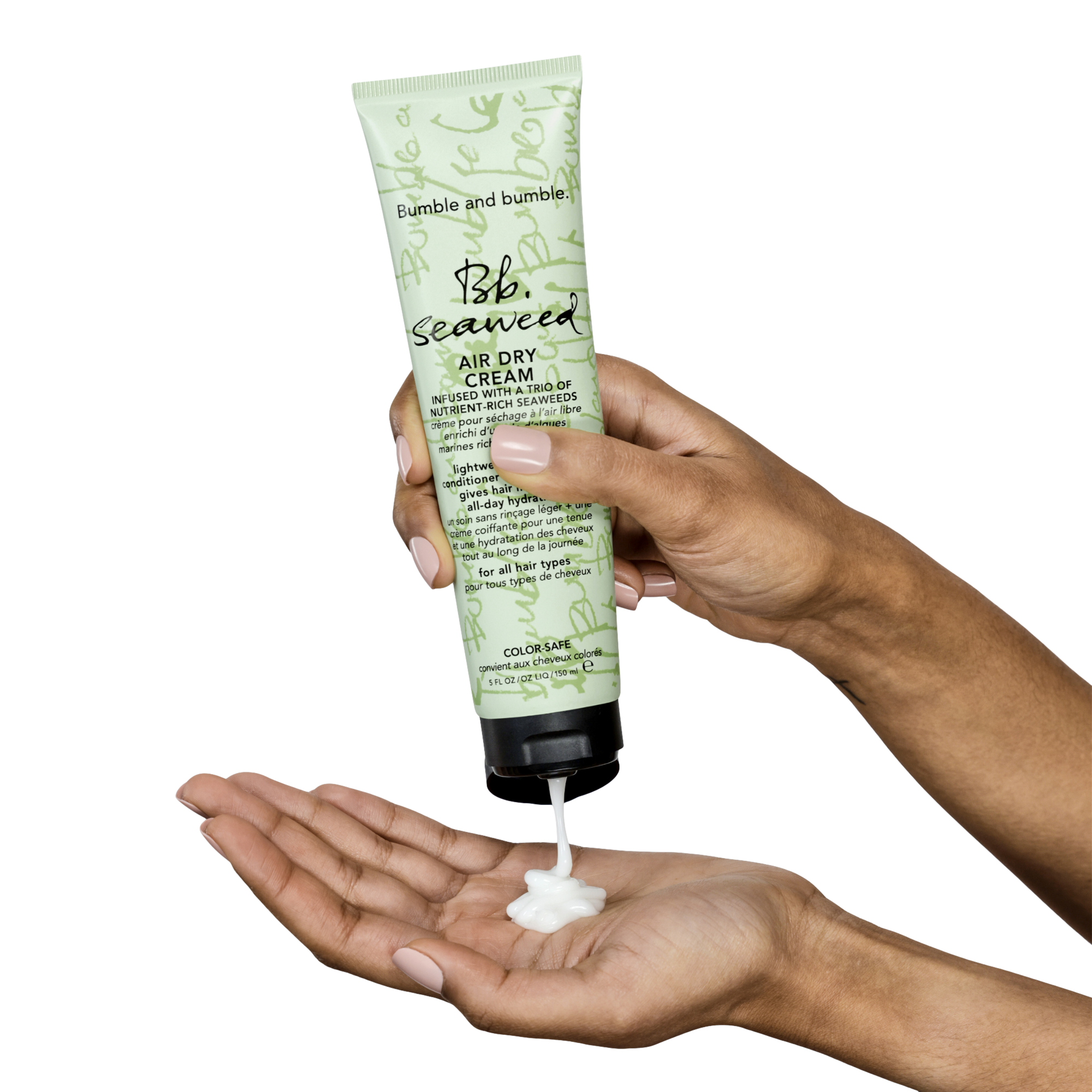 Bumble and Bumble Seaweed Air Dry Cream for Frizz-Free Waves - Lightweight Styling Cream for Natural Air-Dried Hair - Perfect for Beachy Waves & Effortless Everyday Style