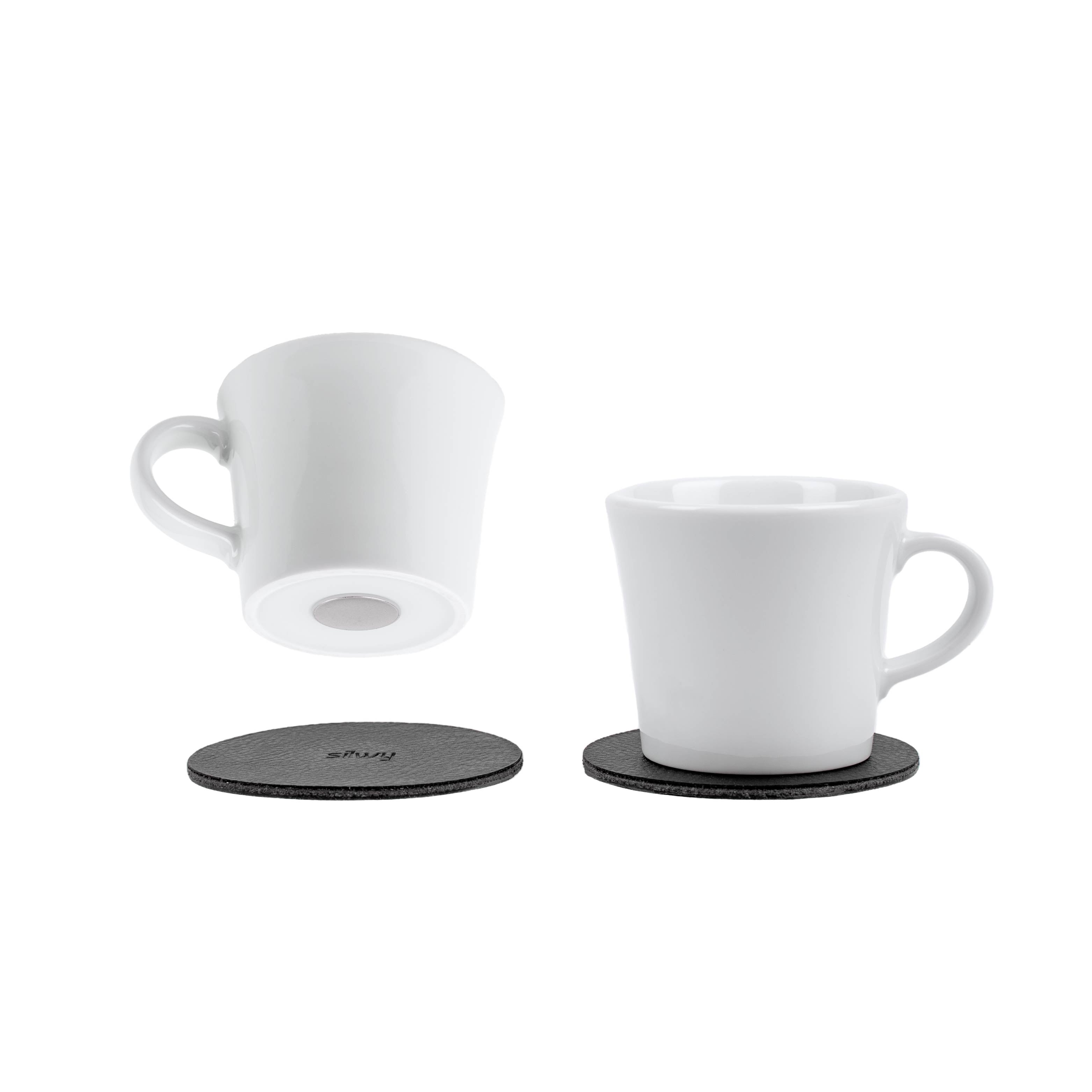 Premium Magnetic Porcelain Espresso Cups - Strong Hold for Coffee Lovers | Perfect for Home, Office & Cafe Use