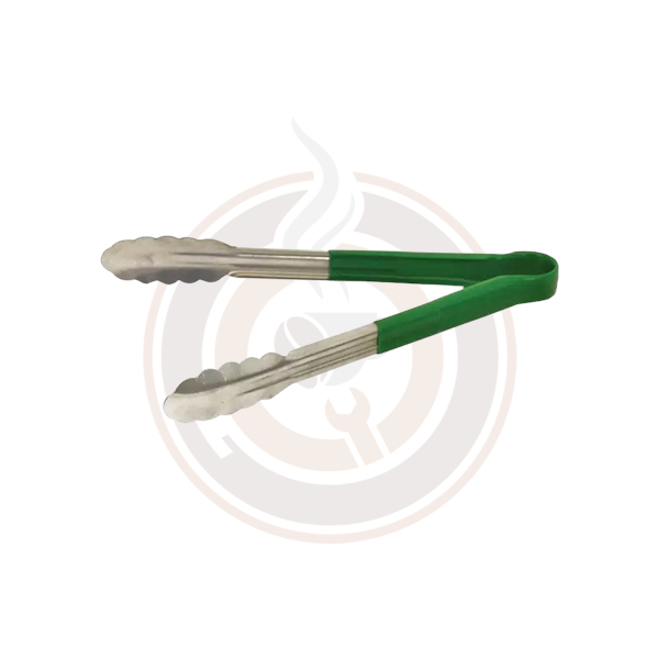 Heavy Duty Stainless Steel Tongs with Non-Slip Plastic Handle - 12