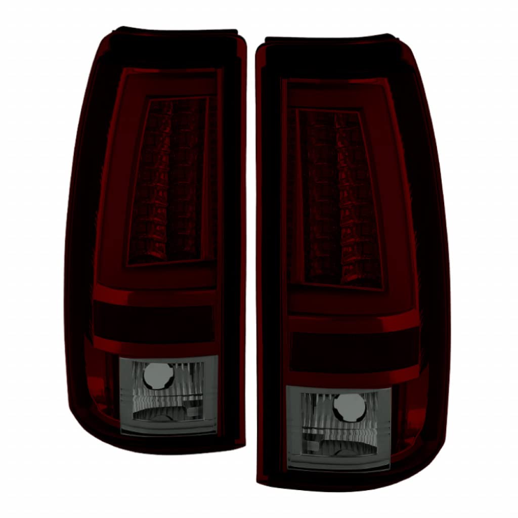 Spyder V2 LED Red Smoke Tail Lights Pair for Chevy Silverado 1500/2500 (2003-2006) - Model 5081933 | Enhanced Visibility & Style for Night Driving & Custom Truck Upgrades