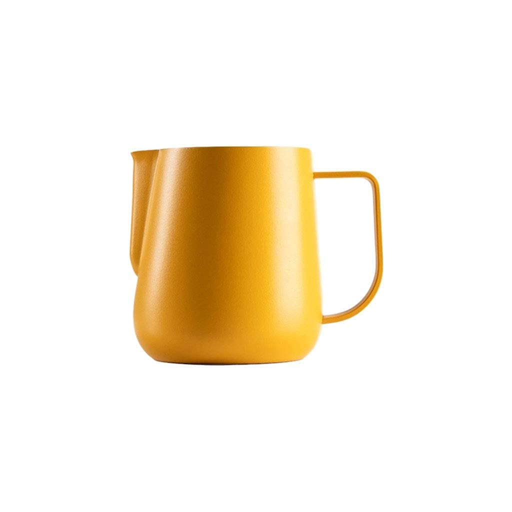Premium Stainless Steel Coffee Milk Frothing Pitcher with Measurement Marks - Barista-Grade Creamer Jug for Perfect Latte Art (Size A) | Ideal for Home Baristas, Coffee Shops & Cafes