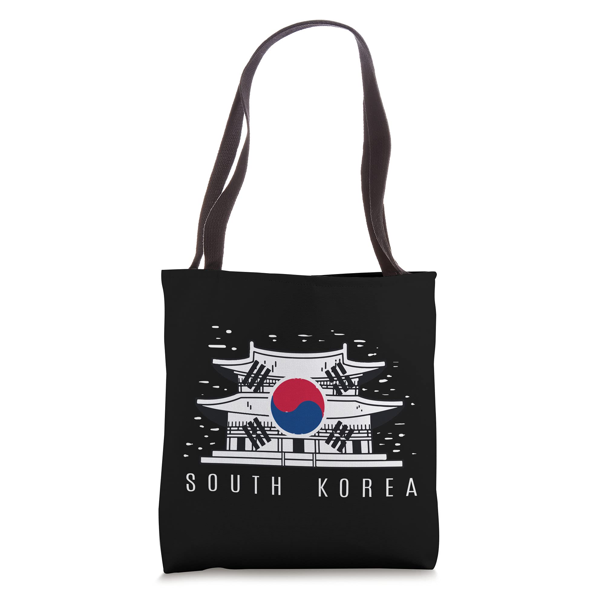 South Korea Flag Design Korean Tote Bag - Stylish Reusable Shopping Bag for Travel, School & Grocery Shopping