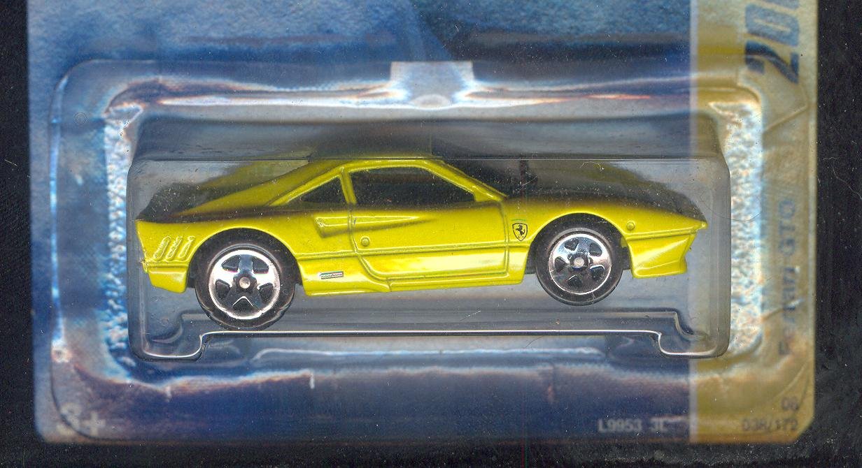 Hot Wheels 2008 Yellow Ferrari GTO 38/40 Diecast Car - Rare Collectible Toy for Kids & Adults - Perfect for Display, Gifts, and Racing Play