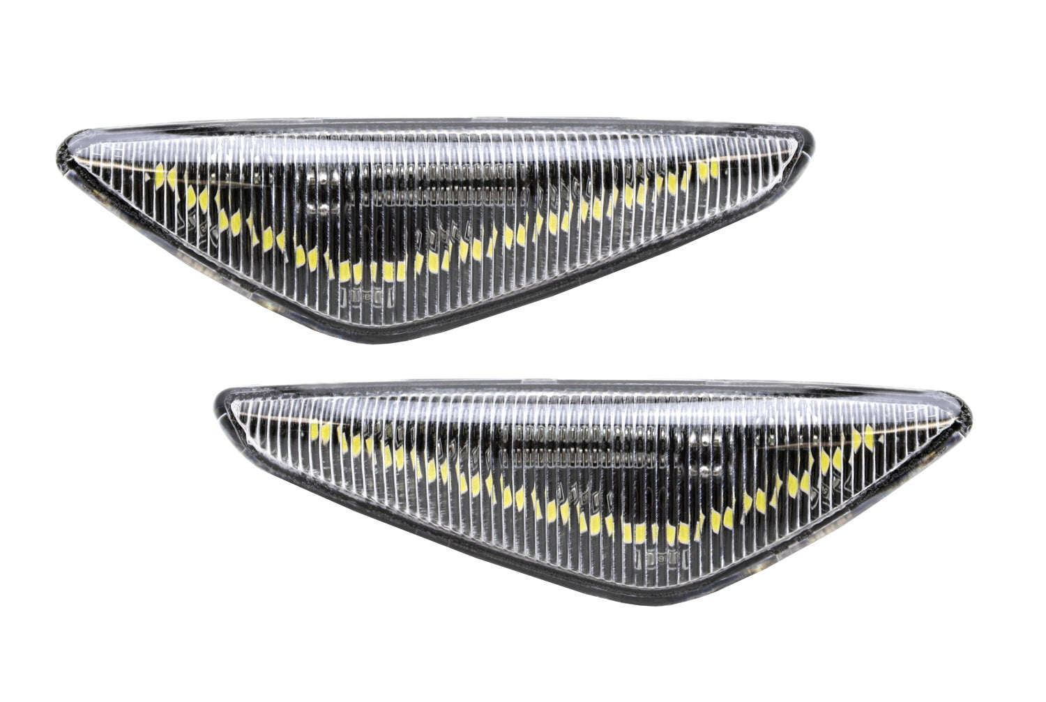 BMW X3 X5 X6 Clear V-Shaped LED Front Fender Side Marker Lights - White Bright DRL Turn Signal for Enhanced Visibility & Style | Perfect for Night Driving & Custom Car Upgrades