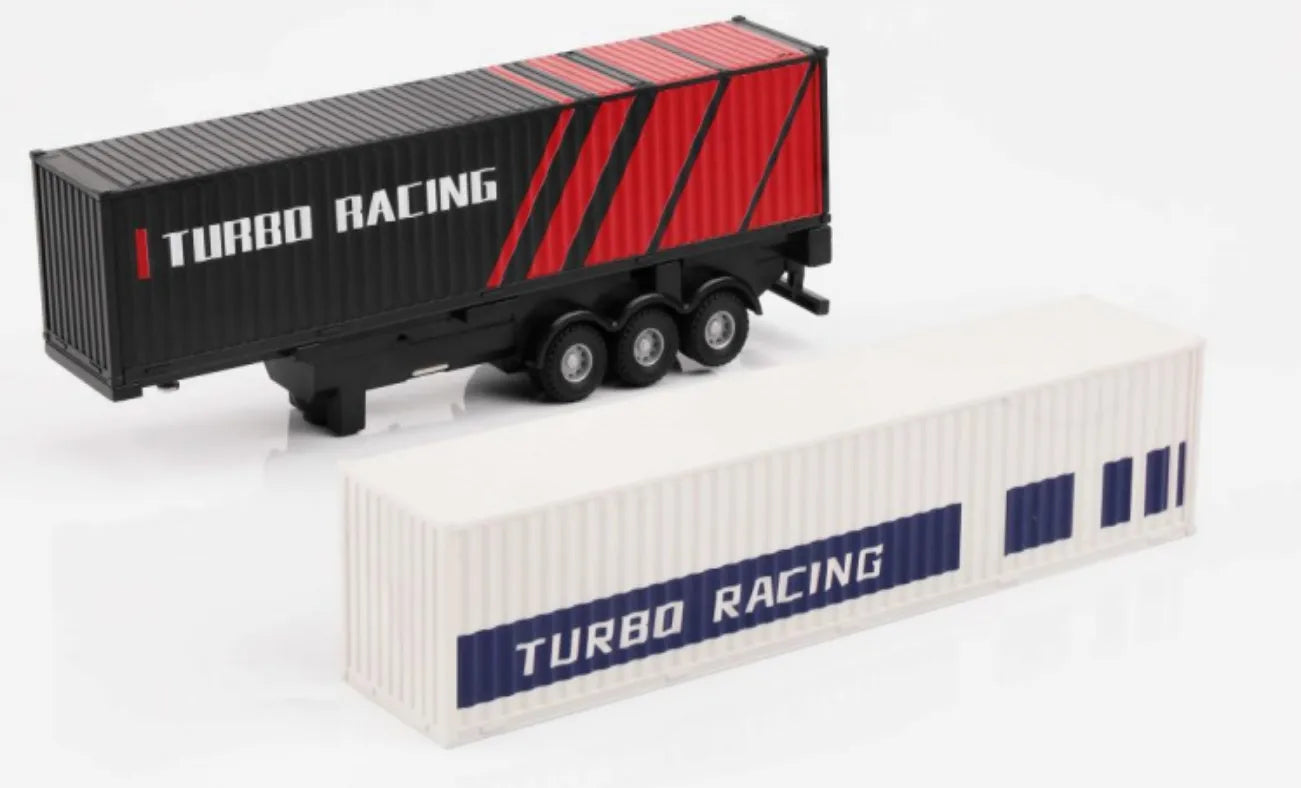 Turbo Racing 1:76 Scale C50 RC Semi Truck Trailer with Remote Control - Perfect for Kids, Collectors & Indoor Racing Fun