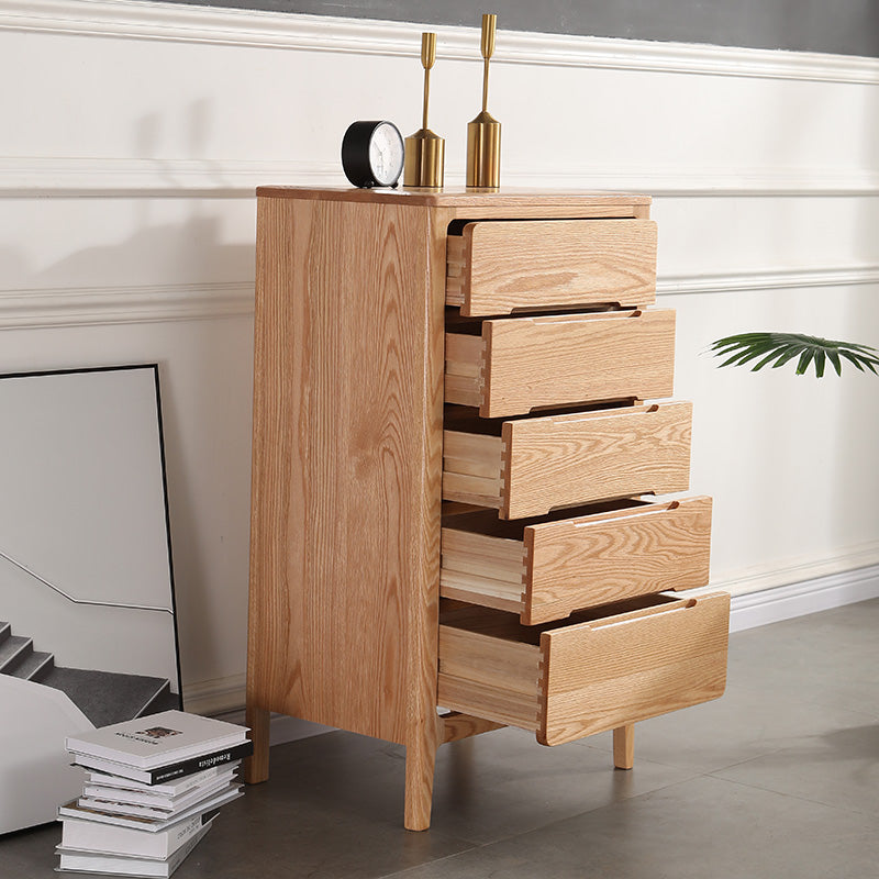 Bianca HYATT Solid Wood Chest of Drawers - American Walnut Modern Minimalist Dresser for Bedroom & Living Room Storage