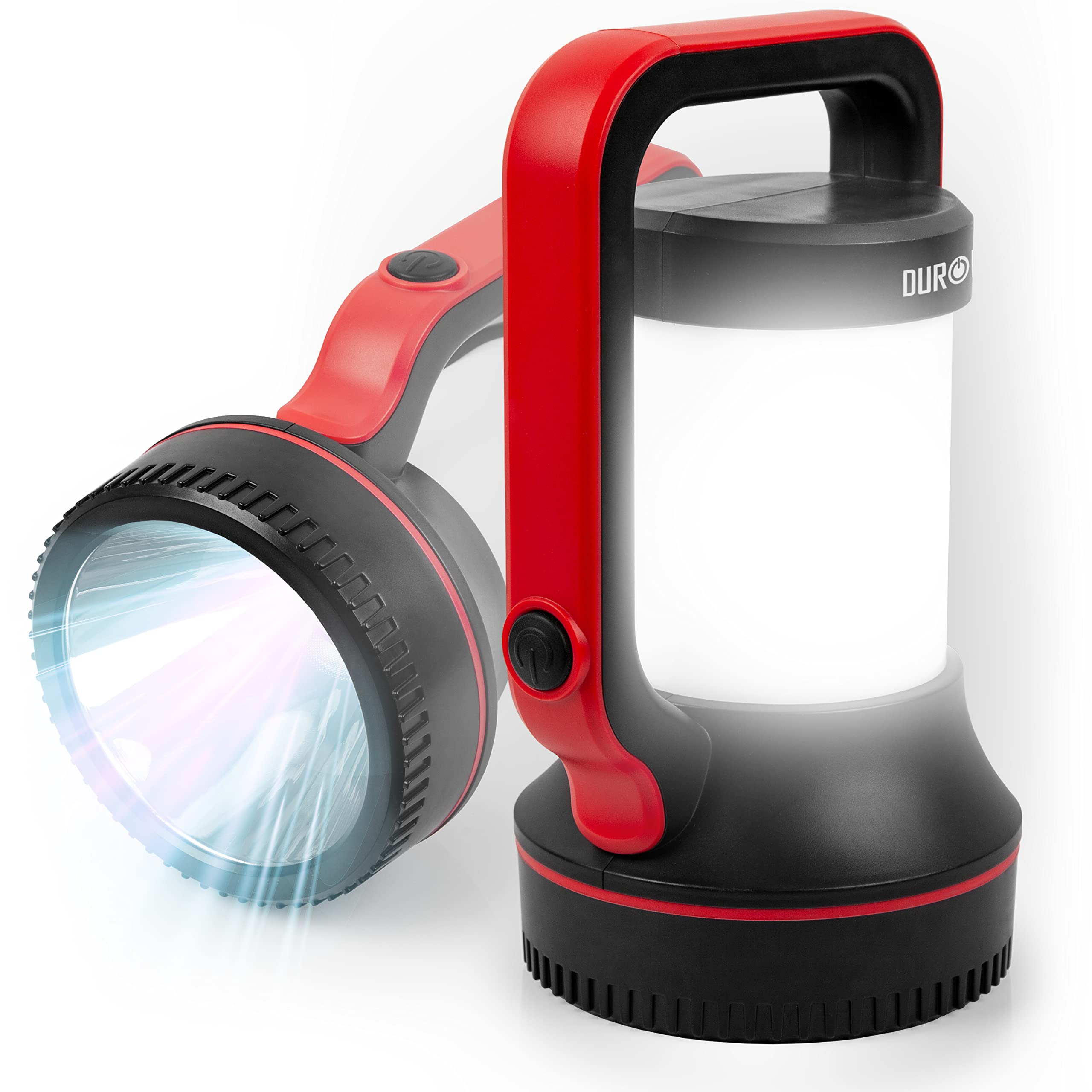 Duronic RL74 Rechargeable LED Camping Lantern & Flashlight - USB Portable Emergency Light with SOS Red Flashing Mode for Hiking, Power Outages, Outdoor Adventures (Handheld or Freestanding)