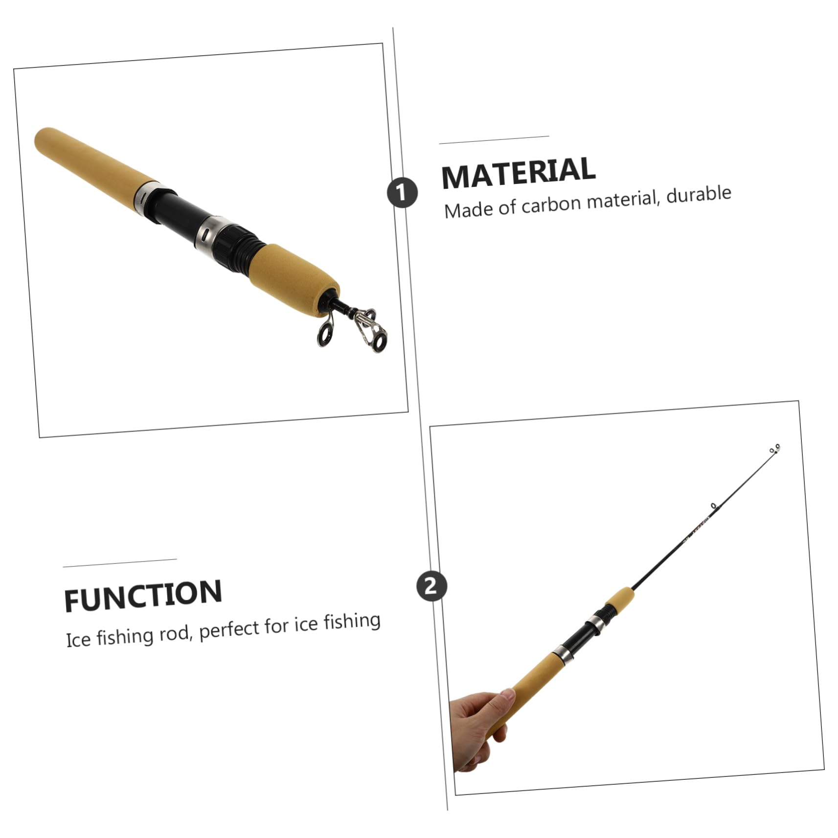 **Ice Fishing Rod with Float - Far Sea Fishing Pliers & Magnet Fishing Kit - Complete Fishing Gear Set for Ice, Saltwater & Magnet Fishing - Perfect for Winter Ice Fishing, Deep Sea Angling & Treasure Hunting**
