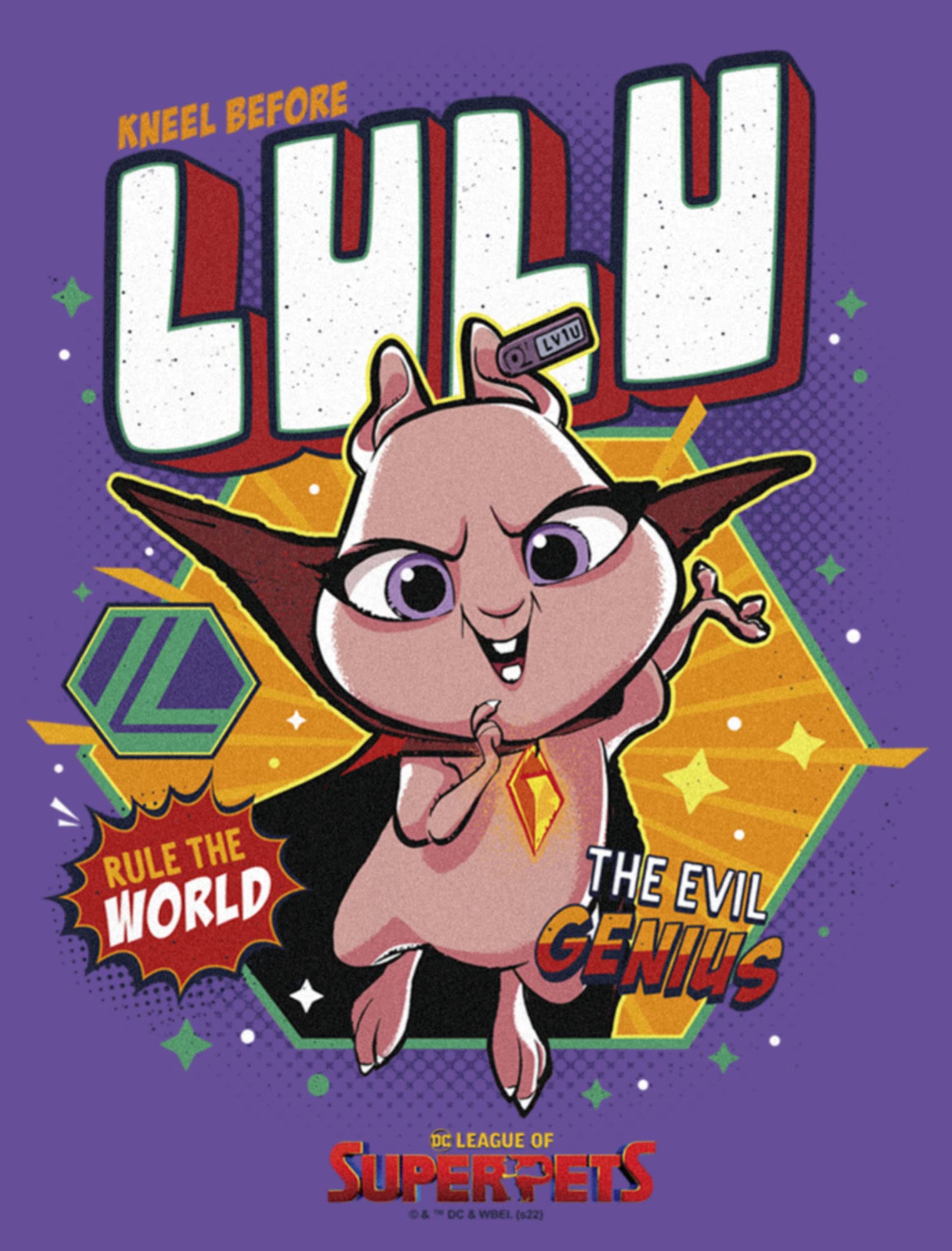 DC Super-Pets Lulu Badge T-Shirt for Kids - Fun Superhero Outfit