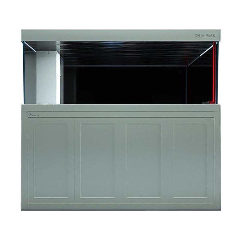 IAQUA 150 Gallon Crystal Clear Glass Aquarium Tank with Sump System & Aluminum Cabinet - Perfect for Saltwater Fish, Coral Reefs & Aquatic Plants in Home or Office Decor